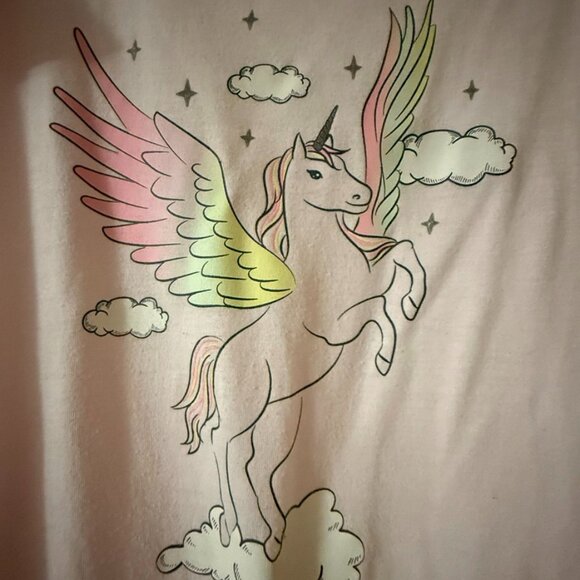 Big Girls Wonder Nation Short Sleeve Unicorn Nightgown (Large 10-12) - Pre-loved - Picture 4 of 7